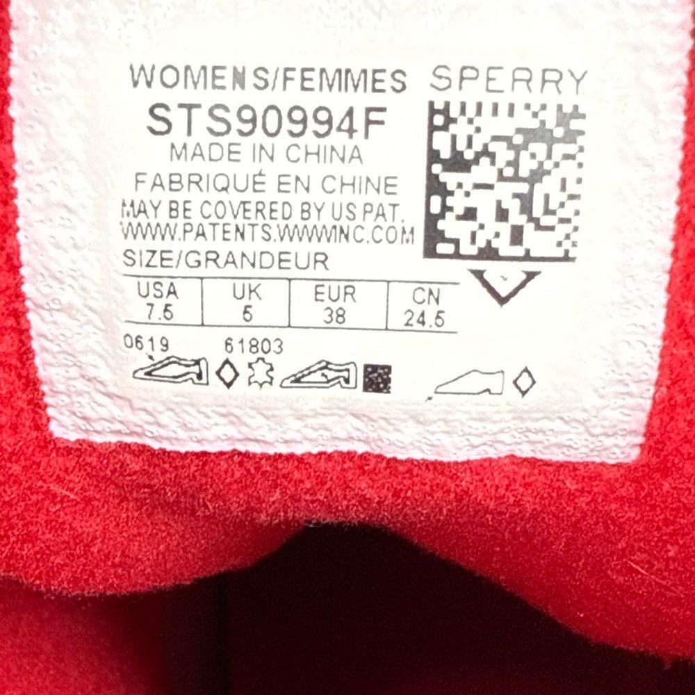 Sperry Top-Sider Saltwater Rain Boots Leather Rubber Women's Size 7.5 Red Brown - Picture 8 of 10